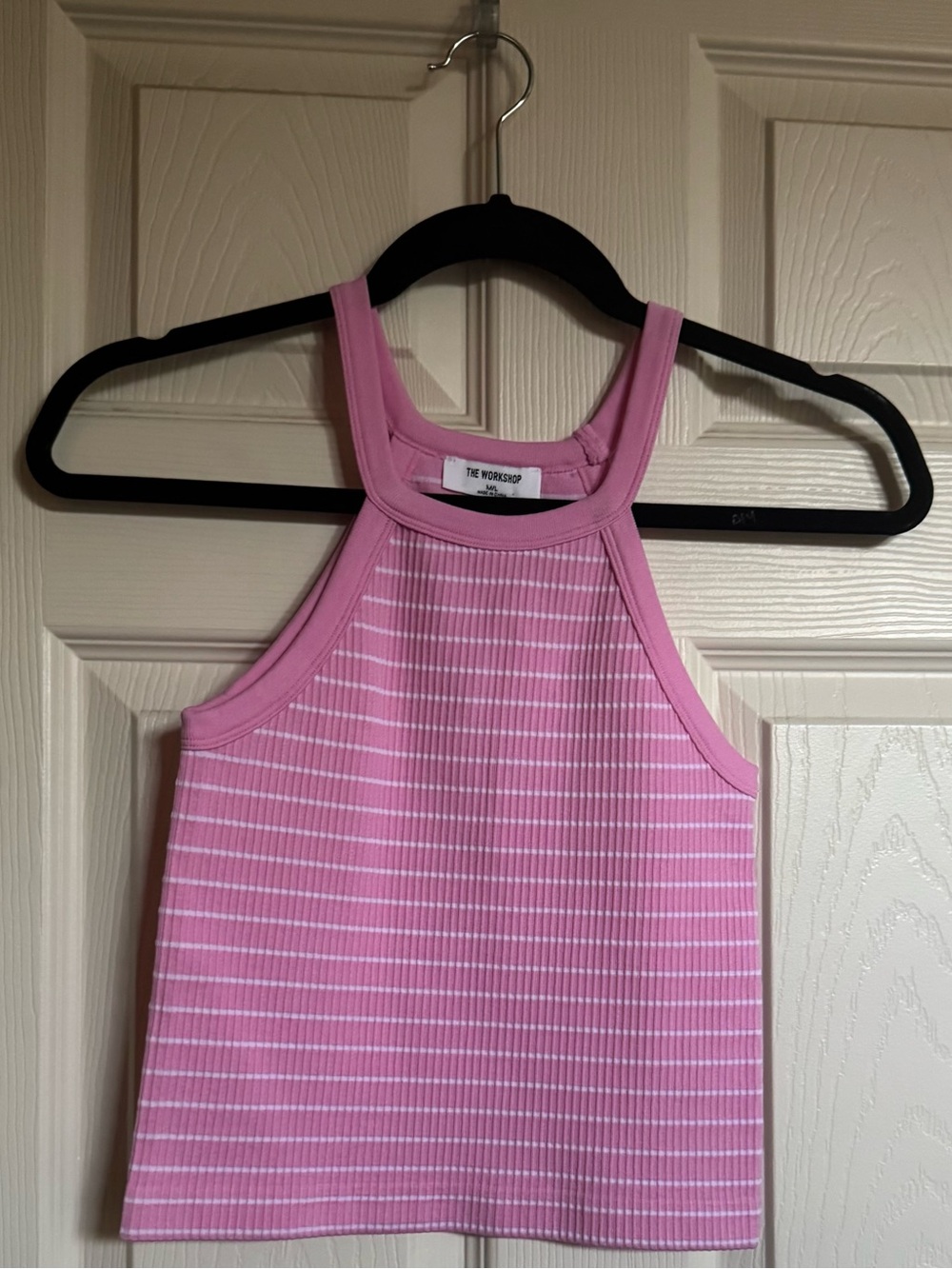 NWT The Workshop Pink Ribbed Halter Crop Tank, Various Sizes